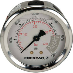 Enerpac - Hydraulic Pressure Gages & Adapters Type: Glycerine Filled Pressure Rating: 6000 - Makers Industrial Supply