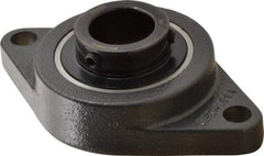 Browning - 1-1/4" ID, 6-1/8" OAL x 3-5/8" OAH 2-Bolt Flange - 3,493 Lb Static Cap, 5,782 Lb Dyn Cap, 5-1/8" Btw Mnt Hole Ctrs, Cast Iron - Makers Industrial Supply