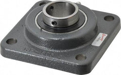 Browning - 1-1/4" ID, 4-1/4" OAL x 4-1/4" OAH 4-Bolt Flange - 2,567 Lb Static Cap, 4,381 Lb Dyn Cap, 3-1/4" Btw Mnt Hole Ctrs, Cast Iron - Makers Industrial Supply