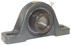 Browning - 1/2" ID, 4-7/8" OAL x 2-3/32" OAH Pillow Block - 1,444 Lb Static Cap, 2,611 Lb Dyn Cap, 3-5/8" Btw Mnt Hole Ctrs, 1-1/16" Base-to-Ctr Ht, Cast Iron - Makers Industrial Supply