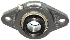 Browning - 2" ID, 8-1/2" OAL x 5-1/4" OAH 2-Bolt Flange - 6,601 Lb Static Cap, 9,752 Lb Dyn Cap, 7-1/4" Btw Mnt Hole Ctrs, Cast Iron - Makers Industrial Supply