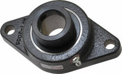 Browning - 1-3/16" ID, 5-9/16" OAL x 3-1/8" OAH 2-Bolt Flange - 2,567 Lb Static Cap, 4,381 Lb Dyn Cap, 4-19/32" Btw Mnt Hole Ctrs, Cast Iron - Makers Industrial Supply