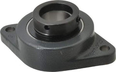 Browning - 1-15/16" ID, 7-7/16" OAL x 4-9/16" OAH 2-Bolt Flange - 5,216 Lb Static Cap, 7,889 Lb Dyn Cap, 6-3/16" Btw Mnt Hole Ctrs, Cast Iron - Makers Industrial Supply