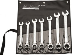 Blackhawk by Proto - 7 Pc, 13/16 - 1-1/4", Reversible Ratcheting Combination Wrench Set - Makers Industrial Supply