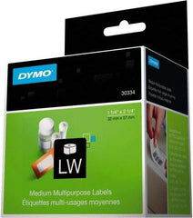 Dymo - 2-1/4" Long, White Label Printer Cartridge - For DYMO LabelWriter Printers - Makers Industrial Supply