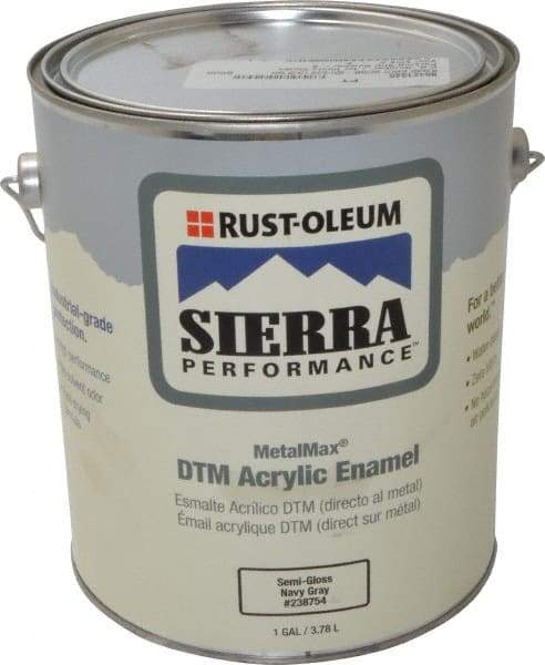 Rust-Oleum - 1 Gal Semi Gloss Gray Metal Coating - 180 to 545 Sq Ft/Gal Coverage, <0 g/L VOC Content - Makers Industrial Supply