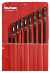 Simonds File - 9 Piece American Pattern File Set - 6", 10" Long, Bastard/Smooth Coarseness - Makers Industrial Supply