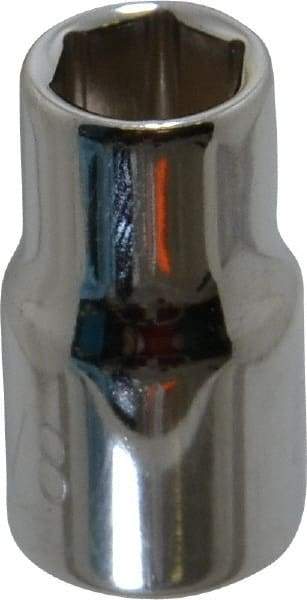 Paramount - 3/8", 3/8" Drive, Standard Hand Socket - 6 Points, 1-3/16" OAL, Steel, Chrome Finish - Makers Industrial Supply