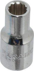 Paramount - 7/32", 1/4" Drive, Standard Hand Socket - 12 Points, 15/16" OAL, Steel, Chrome Finish - Makers Industrial Supply