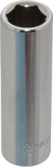 Paramount - 3/8", 1/4" Drive, Deep Hand Socket - 6 Points, 1-15/16" OAL, Steel, Chrome Finish - Makers Industrial Supply