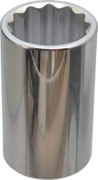 Paramount - 1-5/16", 1/2" Drive, Deep Hand Socket - 12 Points, 3-1/2" OAL, Steel, Chrome Finish - Makers Industrial Supply