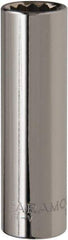 Paramount - 1/2" Drive, Deep Hand Socket - 12 Points, 3-9/32" OAL, Steel, Chrome Finish - Makers Industrial Supply