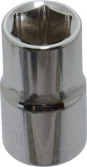 Paramount - 1/2" Drive, Standard Hand Socket - 6 Points, 1-1/2" OAL, Steel, Chrome Finish - Makers Industrial Supply