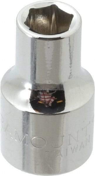 Paramount - 1/2" Drive, Standard Hand Socket - 6 Points, 1-1/2" OAL, Steel, Chrome Finish - Makers Industrial Supply