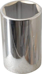 Paramount - 1-7/16", 1/2" Drive, Deep Hand Socket - 6 Points, 3-1/2" OAL, Steel, Chrome Finish - Makers Industrial Supply