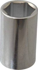 Paramount - 1-5/16", 1/2" Drive, Deep Hand Socket - 6 Points, 3-1/2" OAL, Steel, Chrome Finish - Makers Industrial Supply