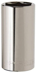 Paramount - 1-3/16", 1/2" Drive, Deep Hand Socket - 6 Points, 3-1/4" OAL, Steel, Chrome Finish - Makers Industrial Supply