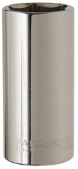 Paramount - 1-1/16", 1/2" Drive, Deep Hand Socket - 6 Points, 3-3/32" OAL, Steel, Chrome Finish - Makers Industrial Supply