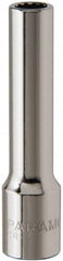 Paramount - 7/32", 1/4" Drive, Deep Hand Socket - 12 Points, 1-15/16" OAL, Steel, Chrome Finish - Makers Industrial Supply