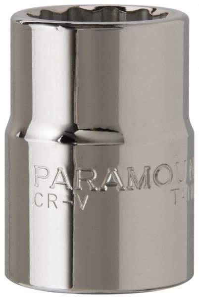 Paramount - 15/16", 3/4" Drive, Standard Hand Socket - 12 Points, 2" OAL, Chrome Finish - Makers Industrial Supply