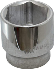 Paramount - 1-1/2", 1/2" Drive, Standard Hand Socket - 6 Points, 1-1/2" OAL, Steel, Chrome Finish - Makers Industrial Supply