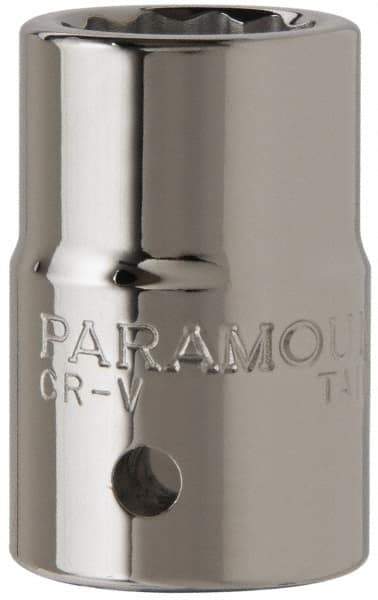 Paramount - 13/16", 3/4" Drive, Standard Hand Socket - 12 Points, 2" OAL, Chrome Finish - Makers Industrial Supply