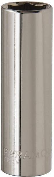 Paramount - 1/2" Drive, Deep Hand Socket - 6 Points, 3-3/32" OAL, Steel, Chrome Finish - Makers Industrial Supply