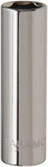 Paramount - 1/2" Drive, Deep Hand Socket - 6 Points, 3-9/32" OAL, Steel, Chrome Finish - Makers Industrial Supply