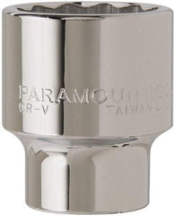 Paramount - 3/4" Drive, Standard Hand Socket - 12 Points, 2-45/64" OAL, Steel, Chrome Finish - Makers Industrial Supply