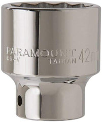 Paramount - 3/4" Drive, Standard Hand Socket - 12 Points, 2-29/32" OAL, Steel, Chrome Finish - Makers Industrial Supply