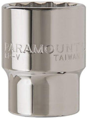 Paramount - 1-3/16", 3/4" Drive, Standard Hand Socket - 12 Points, 2-13/64" OAL - Makers Industrial Supply