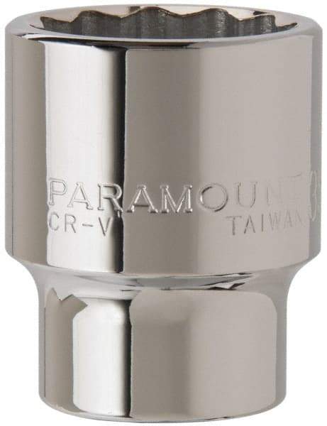 Paramount - 3/4" Drive, Standard Hand Socket - 12 Points, 2-5/8" OAL, Steel, Chrome Finish - Makers Industrial Supply