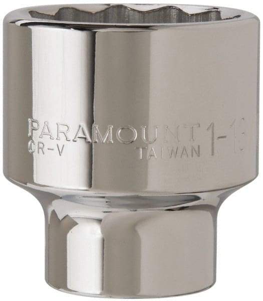 Paramount - 1-13/16", 3/4" Drive, Standard Hand Socket - 12 Points, 2-29/32" OAL - Makers Industrial Supply