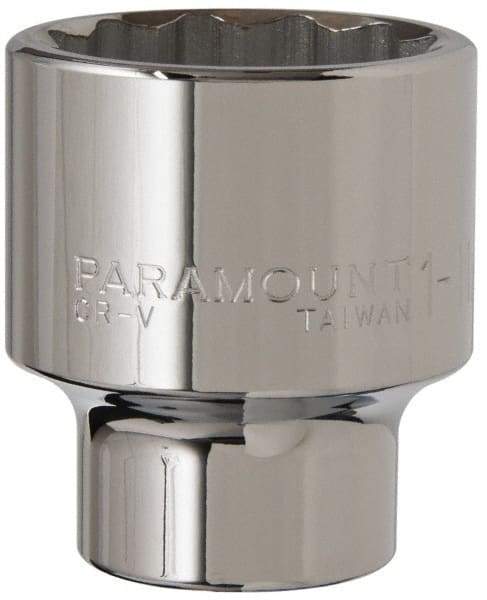 Paramount - 1-11/16", 3/4" Drive, Standard Hand Socket - 12 Points, 2-3/4" OAL - Makers Industrial Supply