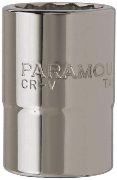 Paramount - 3/4" Drive, Standard Hand Socket - 12 Points, 2-13/64" OAL, Steel, Chrome Finish - Makers Industrial Supply