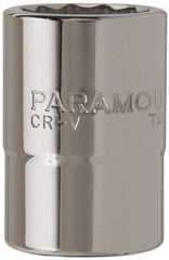 Paramount - 3/4" Drive, Standard Hand Socket - 12 Points, 2-13/64" OAL, Steel, Chrome Finish - Makers Industrial Supply