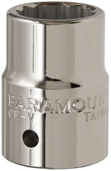 Paramount - 3/4" Drive, Standard Hand Socket - 12 Points, 2" OAL, Steel, Chrome Finish - Makers Industrial Supply