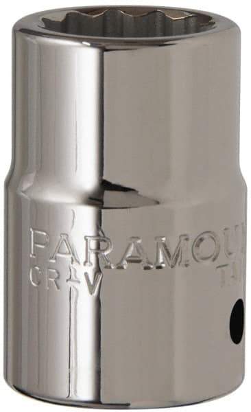 Paramount - 3/4" Drive, Standard Hand Socket - 12 Points, 2" OAL, Steel, Chrome Finish - Makers Industrial Supply