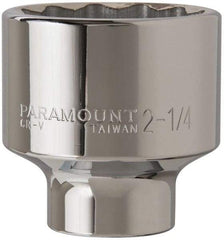 Paramount - 2-1/4", 3/4" Drive, Standard Hand Socket - 12 Points, 3-1/2" OAL - Makers Industrial Supply