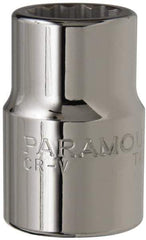 Paramount - 3/4" Drive, Standard Hand Socket - 12 Points, 2" OAL, Steel, Chrome Finish - Makers Industrial Supply