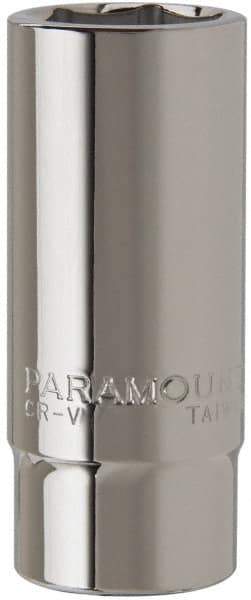 Paramount - 1-1/16", 3/4" Drive, Deep Hand Socket - 6 Points, 3-1/2" OAL, Steel, Chrome Finish - Makers Industrial Supply