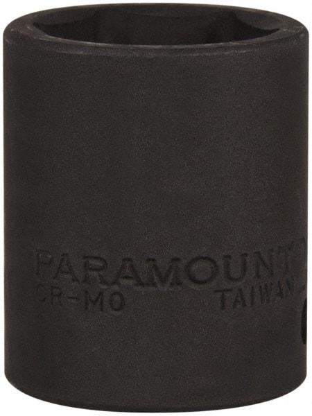 Paramount - 1/2" Drive 25mm Standard Impact Socket - 6 Points, 1-3/4" OAL - Makers Industrial Supply