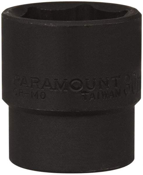 Paramount - 1/2" Drive 30mm Standard Impact Socket - 6 Points, 2" OAL - Makers Industrial Supply