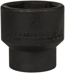 Paramount - 1/2" Drive 36mm Standard Impact Socket - 6 Points, 2" OAL - Makers Industrial Supply