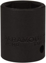 Paramount - 1/2" Drive 22mm Standard Impact Socket - 6 Points, 1-1/2" OAL - Makers Industrial Supply