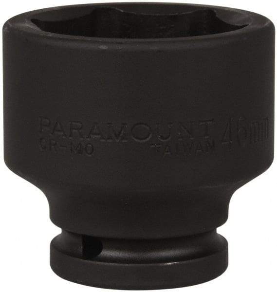 Paramount - 3/4" Drive 46mm Standard Impact Socket - 6 Points, 2-7/16" OAL - Makers Industrial Supply