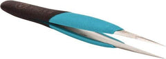 Erem - 5-1/2" OAL 3C-SA Ergonomic Tweezers - Straight, High Precision Tips - Makers Industrial Supply