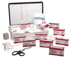 Ability One - 250 Piece, 25 Person, Full First Aid Kit - 10" Wide x 2-3/4" Deep x 14-1/2" High, Metal Case - Makers Industrial Supply