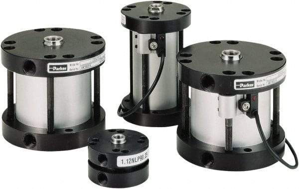 Parker - 2" Stroke x 4" Bore Single Acting Air Cylinder - 3/8 Port, 3/4-16 Rod Thread, -10 to 200°F - Makers Industrial Supply