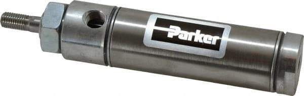 Parker - 1-1/2" Stroke x 1-1/16" Bore Double Acting Air Cylinder - 1/8 Port, 5/16-24 Rod Thread, 250 Max psi, 14 to 140°F - Makers Industrial Supply